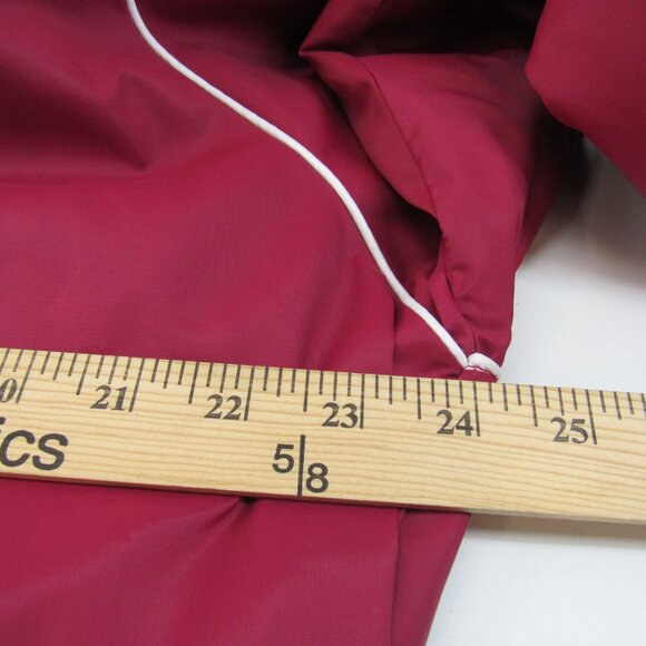 NY Classics Sports Red Varsity Jacket With Hood Zip and Snap Close Size M - Picture 4 of 9